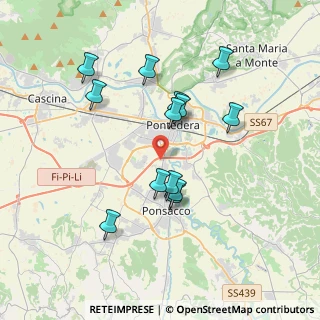Mappa Via della Fornace, 56025 Pontedera PI, Italia (3.53615)