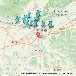Mappa Via della Fornace, 56025 Pontedera PI, Italia (3.77857)