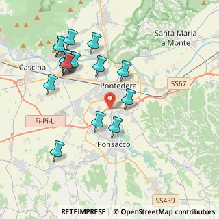 Mappa Via della Fornace, 56025 Pontedera PI, Italia (4.24)