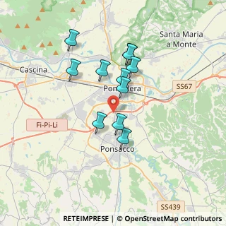 Mappa Via della Fornace, 56025 Pontedera PI, Italia (3.02727)