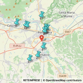 Mappa Via della Fornace, 56025 Pontedera PI, Italia (3.47545)