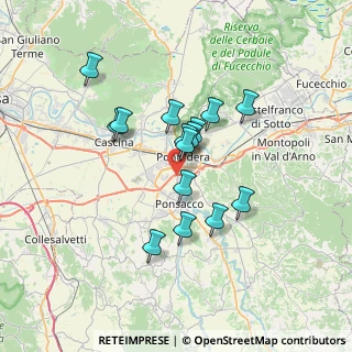 Mappa Via della Fornace, 56025 Pontedera PI, Italia (5.818)