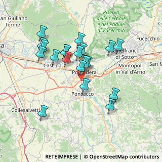 Mappa Via della Fornace, 56025 Pontedera PI, Italia (6.995)