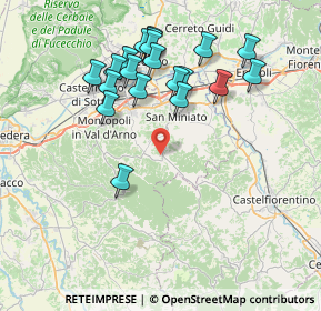 Mappa Via Mugnana e Scorno, 56028 San Miniato PI, Italia (7.938)