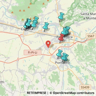 Mappa Via Marche, 56025 Pontedera PI, Italia (4.25722)