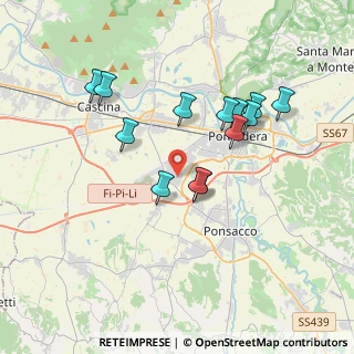 Mappa Via Marche, 56025 Pontedera PI, Italia (3.44462)