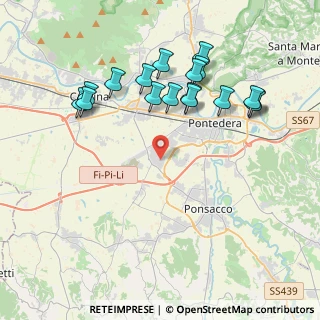 Mappa Via Marche, 56025 Pontedera PI, Italia (4.26706)