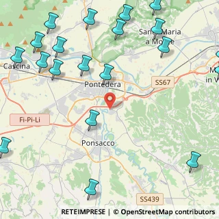 Mappa Via di Scopeto, 56025 Pontedera PI, Italia (6.6625)