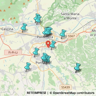 Mappa Via di Scopeto, 56025 Pontedera PI, Italia (3.70188)