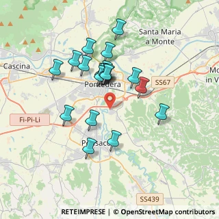 Mappa Via di Scopeto, 56025 Pontedera PI, Italia (3.2395)