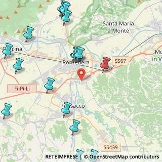 Mappa Via di Scopeto, 56025 Pontedera PI, Italia (5.81333)
