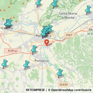 Mappa Via di Scopeto, 56025 Pontedera PI, Italia (5.42)