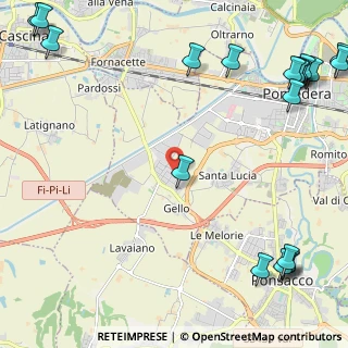 Mappa Via Toscana, 56025 Pontedera PI, Italia (3.708)