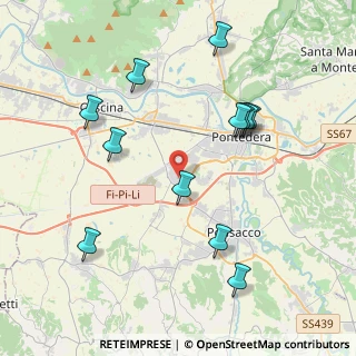 Mappa Via Toscana, 56025 Pontedera PI, Italia (4.41083)