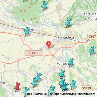 Mappa Via Toscana, 56025 Pontedera PI, Italia (7.8595)