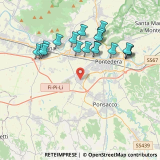 Mappa Via Toscana, 56025 Pontedera PI, Italia (4.34278)