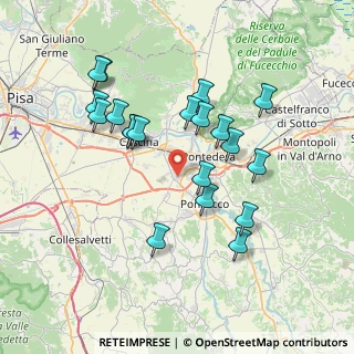 Mappa Via Toscana, 56025 Pontedera PI, Italia (7.29)