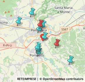Mappa Via Pinocchio, 56038 Ponsacco PI, Italia (3.12455)