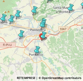 Mappa Via Pinocchio, 56038 Ponsacco PI, Italia (5.24333)