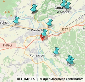Mappa Via Pinocchio, 56038 Ponsacco PI, Italia (5.17182)