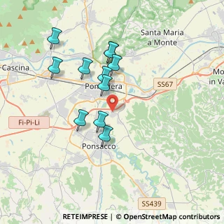 Mappa Via Pinocchio, 56025 Pontedera PI, Italia (3.43818)