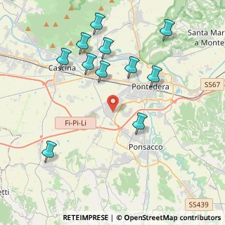 Mappa Zona Industriale Gello, 56025 Pontedera PI, Italia (4.50091)
