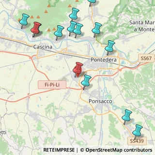 Mappa Zona Industriale Gello, 56025 Pontedera PI, Italia (5.61714)