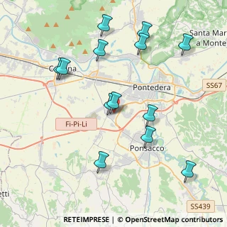 Mappa Zona Industriale Gello, 56025 Pontedera PI, Italia (4.43846)