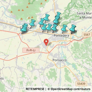 Mappa Zona Industriale Gello, 56025 Pontedera PI, Italia (4.25882)