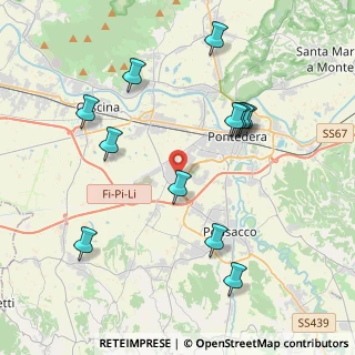 Mappa Zona Industriale Gello, 56025 Pontedera PI, Italia (4.39333)