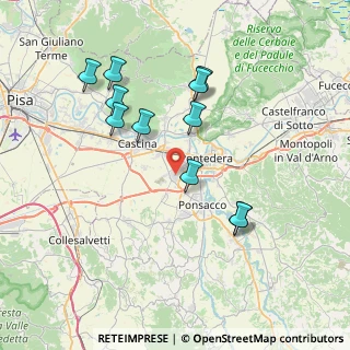 Mappa Via dell'Industria, 56025 Pontedera PI, Italia (7.55455)