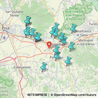 Mappa Via dell'Industria, 56025 Pontedera PI, Italia (7.04)