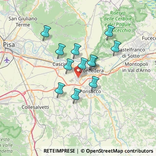 Mappa Via dell'Industria, 56025 Pontedera PI, Italia (5.79917)