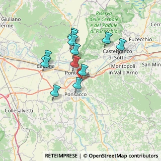 Mappa Via Dini, 56025 Pontedera PI, Italia (6.47167)