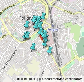Mappa Via Pietro Gori, 06034 Foligno PG, Italia (0.3155)