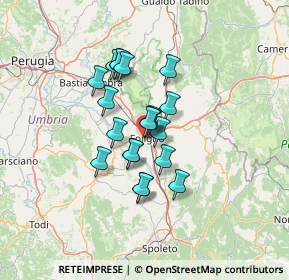 Mappa Viale Umbria, 06034 Foligno PG, Italia (9.87)