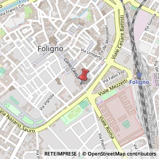 Mappa Corso Camillo Benso Conte di Cavour, 102, 06034 Foligno, Perugia (Umbria)