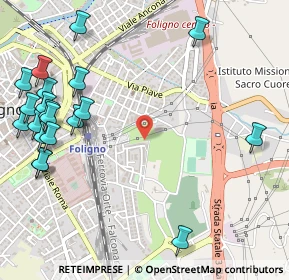 Mappa Via Antonio Liverani, 06034 Foligno PG, Italia (0.747)