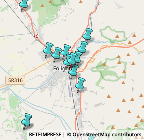 Mappa Via Antonio Liverani, 06034 Foligno PG, Italia (3.715)