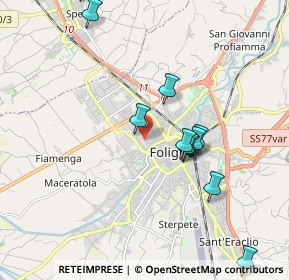 Mappa Via dei Villini, 06034 Foligno PG, Italia (2.27667)