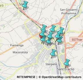 Mappa Via dei Villini, 06034 Foligno PG, Italia (1.475)