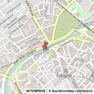 Mappa Via Franco Ciri,  25, 06034 Foligno, Perugia (Umbria)