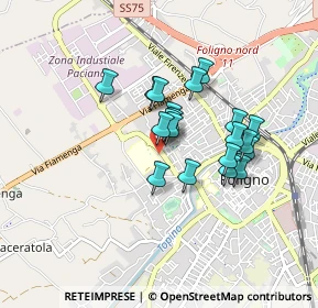 Mappa Via Massimo Arcamone, 06034 Foligno PG, Italia (0.677)