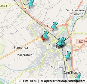 Mappa Via Massimo Arcamone, 06034 Foligno PG, Italia (2.40417)