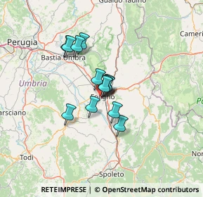 Mappa Via Guglielmo Ferrero, 06034 Foligno PG, Italia (8.86538)
