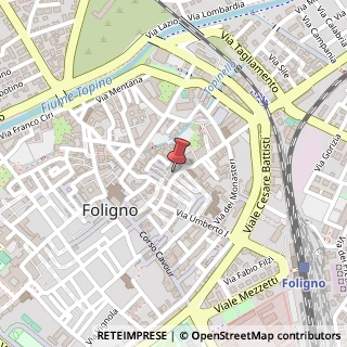 Mappa Via Giuseppe Garibaldi, 87, 06034 Foligno, Perugia (Umbria)
