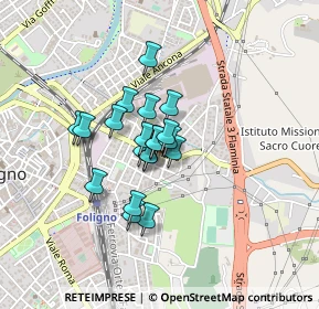 Mappa Via Tevere, 06034 Foligno PG, Italia (0.2795)