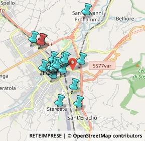 Mappa Via Tevere, 06034 Foligno PG, Italia (1.5105)