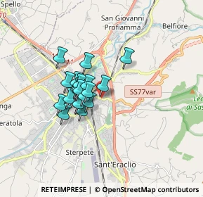 Mappa Via Tevere, 06034 Foligno PG, Italia (1.19)