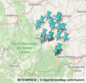 Mappa Contrada S. Martino, 63857 Amandola FM, Italia (11.2625)